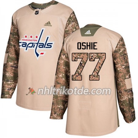 Washington Capitals Trikot T.J. Oshie 77 Adidas 2017-2018 Camo Veterans Day Practice Authentic - Herren